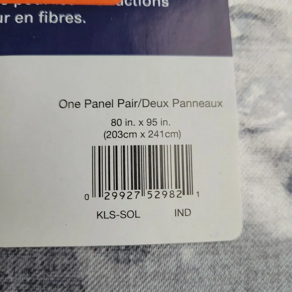 NEW Sun Zero Extreme 2-Pack One Panel Pair Blackout Curtains 80x95 'Indigo' #BT2
